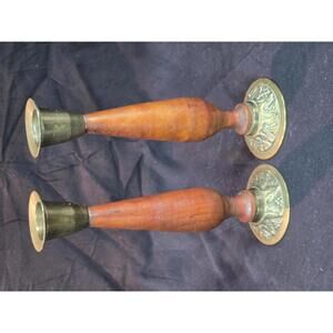 Leboncoin wood and lacquer candlesticks